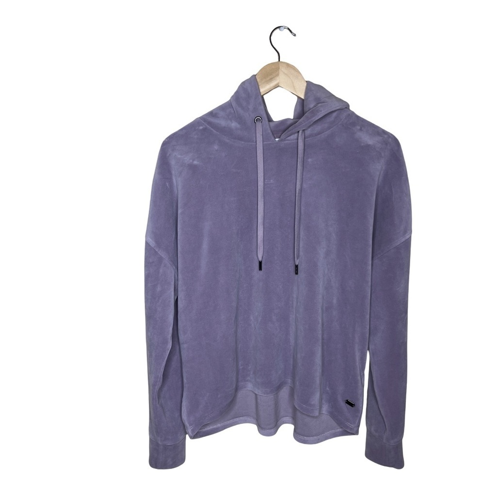 DKNY Sport Hoodie sze S Lilac Velour Long Sleeves Comfy Pre-owned Excellent